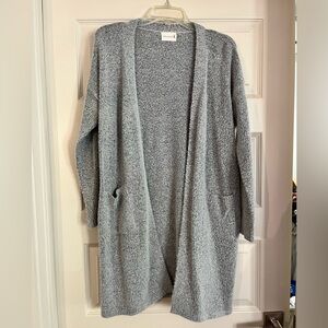 Dreamers Heather Gray Open Cardigan